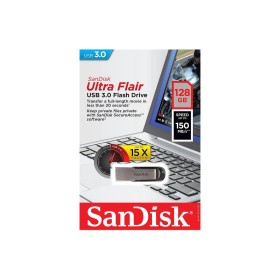 Memorie USB Flash Drive SanDisk Ultra Flair, 128GB, USB 3.0 - hikvi...