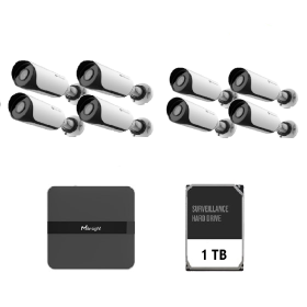 Kit supraveghere video Milesight 8 buc camera MS-C2964-UPD + 1 buc ...