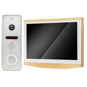 Kit Videointerfon AHD Morningtech 7” HD Slot Card - Gold - hikvisio...