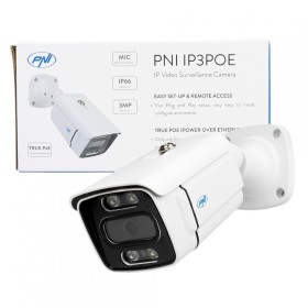 Camera supraveghere video PNI IP3POE cu IP, 3MP, de exterior IP66, ...