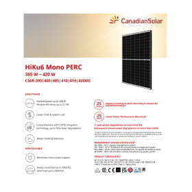 Panou Solar Fotovoltaic Monocristalin HiKu6 Mono PERC CS6R-400MS Bl...
