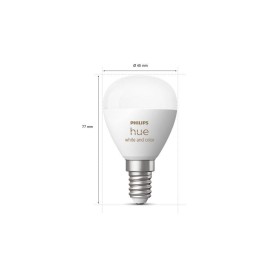 Bec LED RGB inteligent Philips Hue P45, Bluetooth, E14, 5.1W, 470 l...