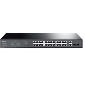 "28-Port Gigabit Easy Smart Switch with 24-Port PoE+ PORT: 24× Giga...