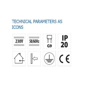 Aplica Vivalux ROUND ADEL, G9, IP20, 80x100x100mm, Negru-Auriu, bec...