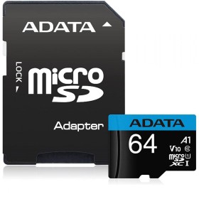 Card de Memorie MicroSDXC Adata Premier, 64GB, Class 10, cu adaptor...